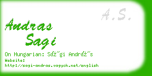 andras sagi business card